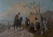 unknow artist Encampment of horse keepers Sweden oil painting artist